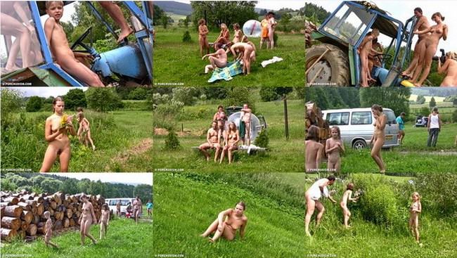 Video FKK Erholung in der Natur - Grasige Fitness im Freien