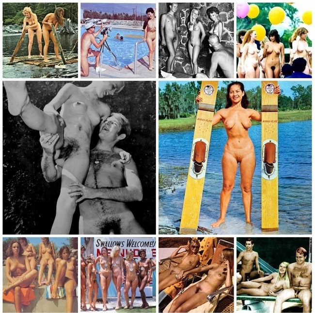 Foto Retro Naturismus und Familien nudismus