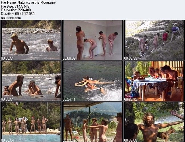 Naturisten in den Bergen Video